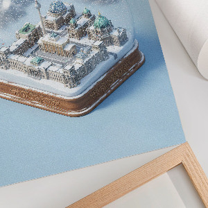 Retro plagát Berlínska snehová guľa