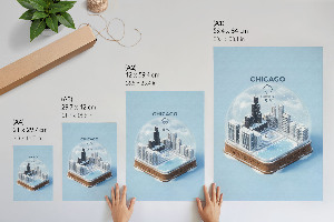 Plagát do izby Cichago snehová guľa