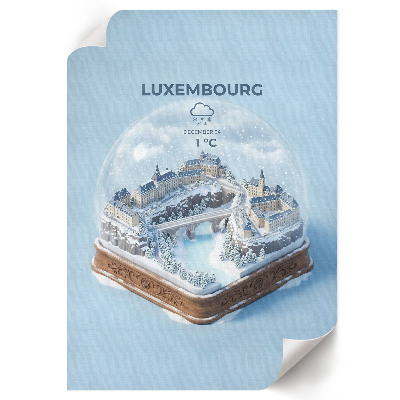 Poster na stenu Luxemburská snehová guľa