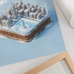 Plagát do obývačky Snehová guľa v New Yorku