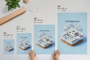 Retro plagát Štokholmská snehová guľa