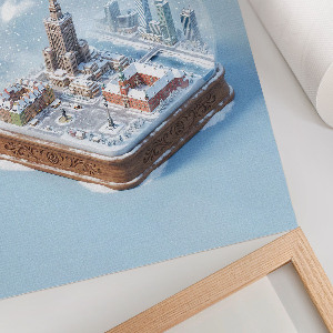 Plagát do obývačky Snehová guľa Varšava