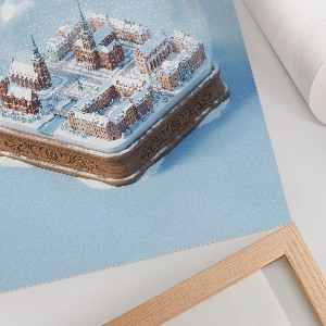 Retro plagát Snehová guľa Vroclav