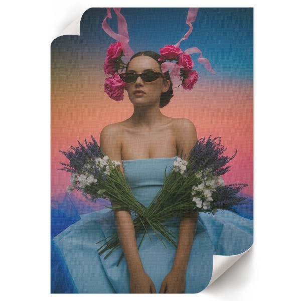 Retro plagát Kvetinový štýl