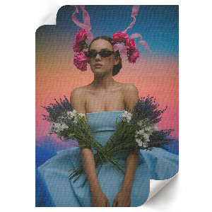 Retro plagát Kvetinový štýl