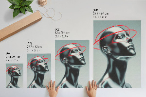 Retro plagát Moderná socha