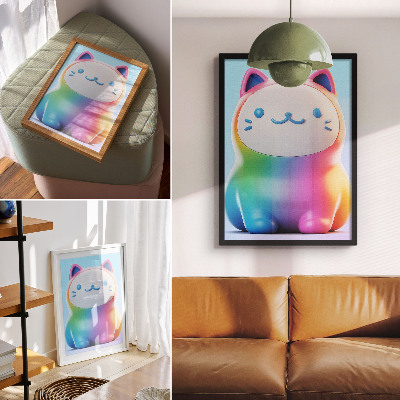Poster na stenu Dúhová mačka