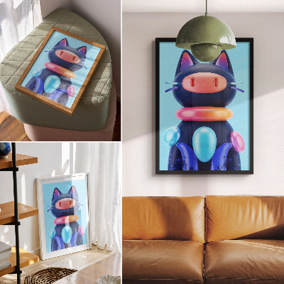 Plagát do izby Futuristická mačka