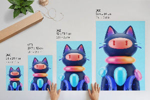 Plagát do izby Futuristická mačka