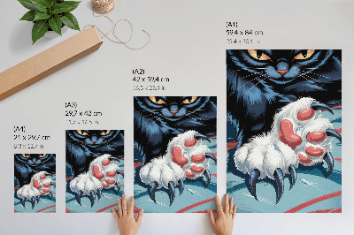 Poster na stenu Mačka s pazúrmi