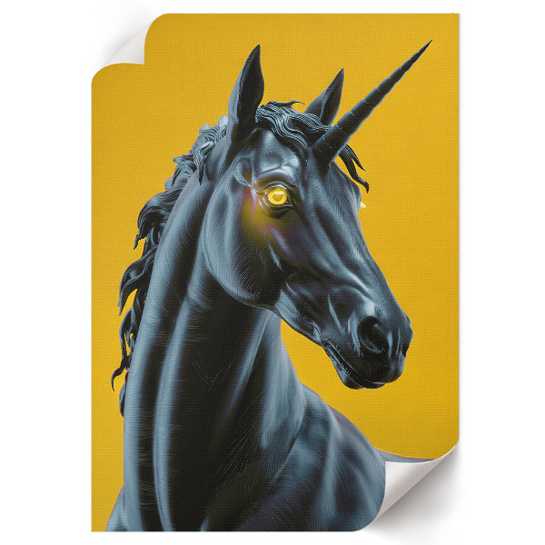 Plagát do obývačky Čierny jednorožec