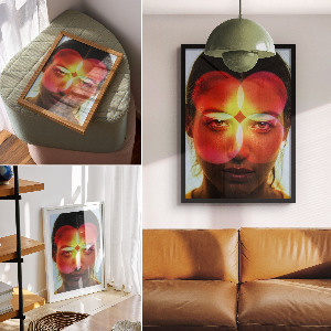 Retro plagát Kaleidoskopická tvár