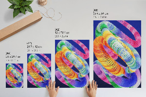 Poster na stenu s farebnou abstrakciou
