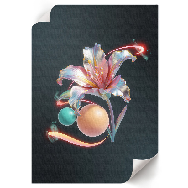 Retro plagát Kvet z budúcnosti