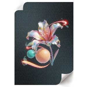 Retro plagát Kvet z budúcnosti