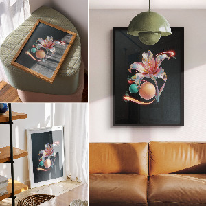 Retro plagát Kvet z budúcnosti