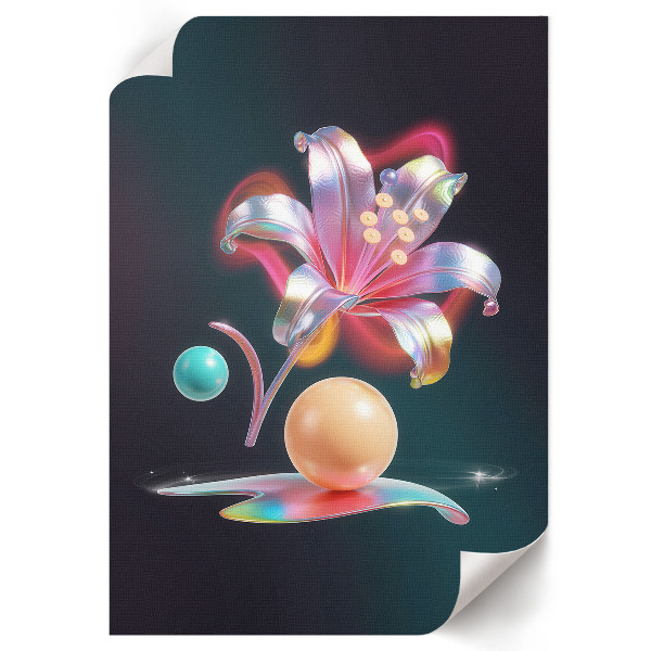 Plagát do obývačky Neónová ľalia