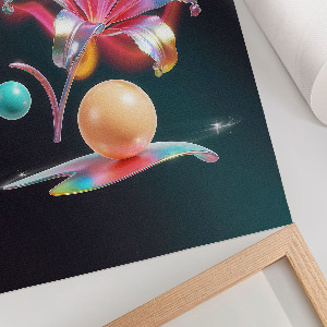 Plagát do obývačky Neónová ľalia