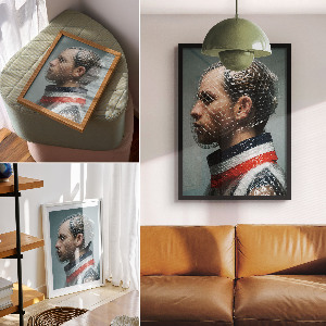 Plagát do izby Futuristický portrét