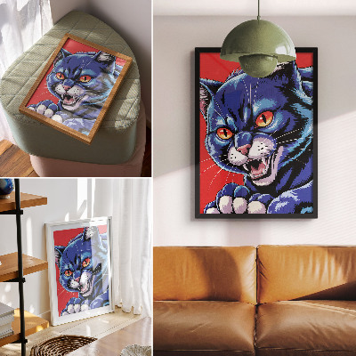 Poster na stenu Modrá mačka