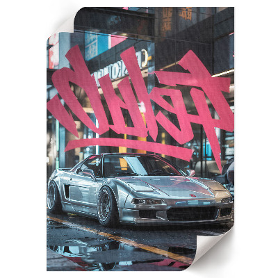 Retro plagát Graffiti auto