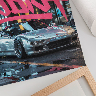 Retro plagát Graffiti auto
