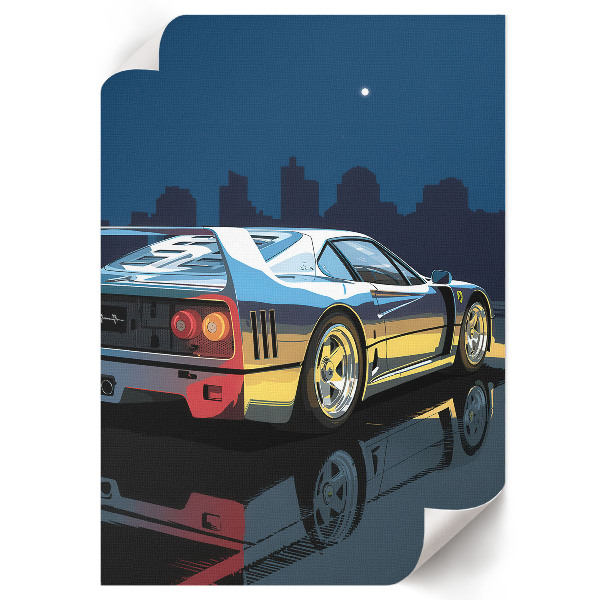 Poster na stenu Jazda motorom v noci