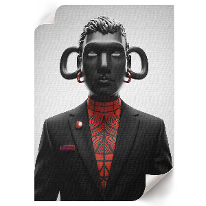 Retro plagát Moderná socha