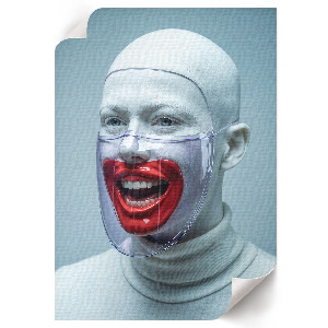 Plagát do obývačky Futuristická tvár