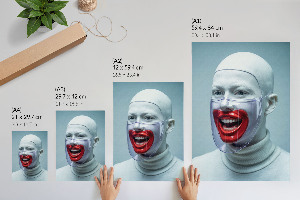 Plagát do obývačky Futuristická tvár