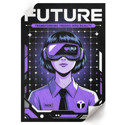 Retro plagát Futuristická vízia