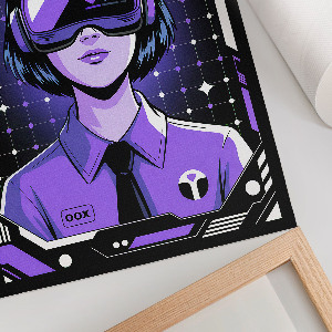 Retro plagát Futuristická vízia