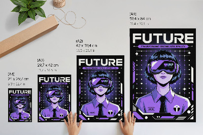 Retro plagát Futuristická vízia