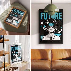 Plagát do obývačky Futuristická grafika