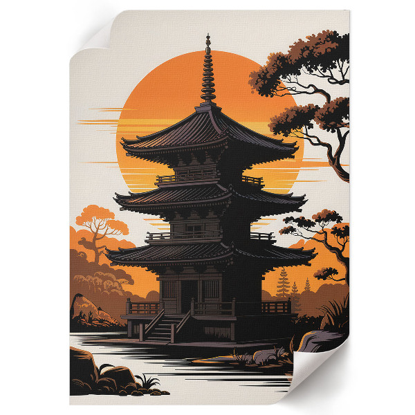 Retro plagát Orientálny chrám
