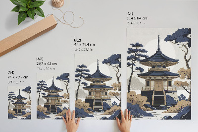 Plagát do izby Japonský chrám