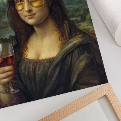Plagát do izby Mona Lisa s vínom