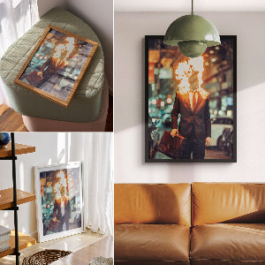 Plagát do izby Burning Man