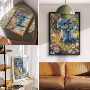 Plagát do izby Modrý drak