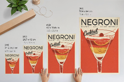 Retro plagát Vintage koktail