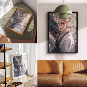 Plagát do izby Žena a drak