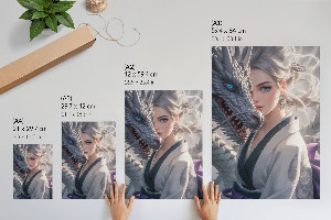 Plagát do izby Žena a drak