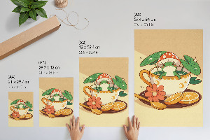 Retro plagát Žaba v pohári