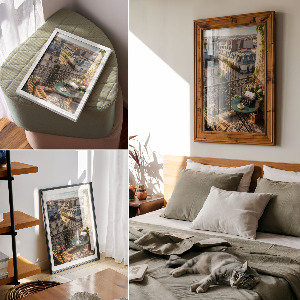 Retro plagát Mestský balkón