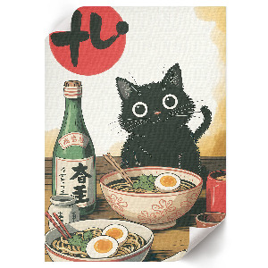 Plagát do izby Mačiatko a ramen