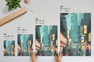 Plagát do izby Mestské neónové nápisy