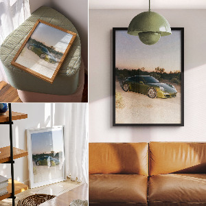 Poster na stenu Zelené vozidlo