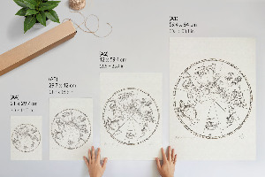 Plagát do obývačky Južná pologuľa zemegule