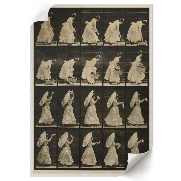 Retro plagát Žena s košíkom