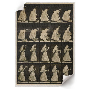 Retro plagát Žena s košíkom